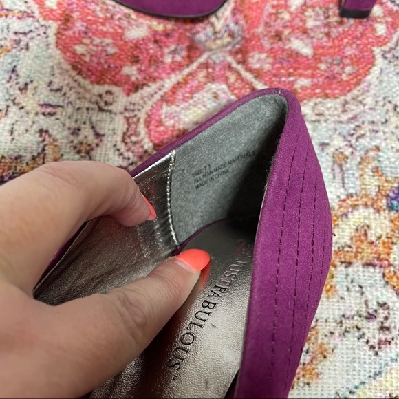 Fuchsia Microfiber Platform With Semi Block Heel - Picture 5 of 6